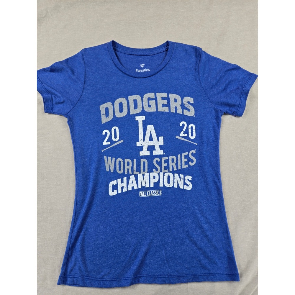 Fanatics Womens Los Angeles Dodgers 2020 World Series Champions T-Shirt Blue M